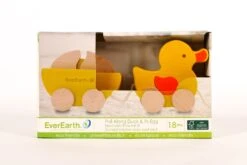 EverEarth Nachzieh-Ente Mit Ei -Stilvolles Kinderspielzeug everearth nachzieh ente mit ei 2