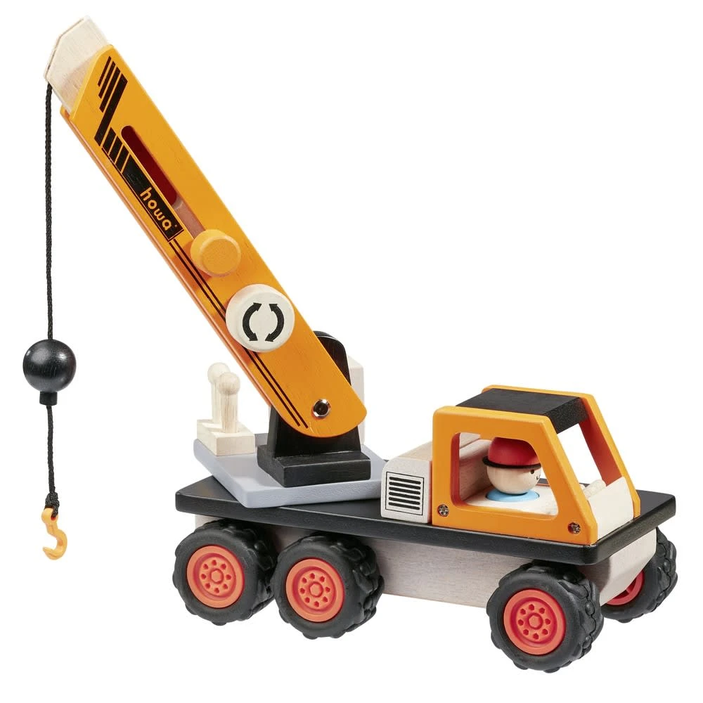 Autokran Aus Holz 5904 Orange-ab 3Jahre 3 Autokran Aus Holz 5904 Orange-ab 3Jahre – Bild 3