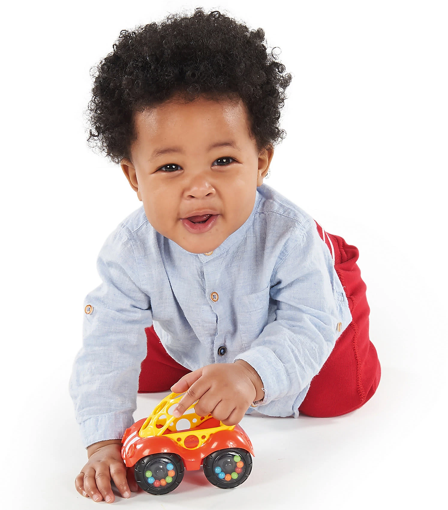 Oball Rattle & Roll Buggie Auto, Rot/gelb 2 Oball Rattle & Roll Buggie Auto, Rot/gelb – Bild 2