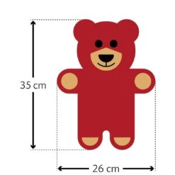 Wärmekissen "Bär Teddy" In Rot -Stilvolles Kinderspielzeug leschi warmekissen bar teddy in rot 3