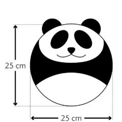 Wärmekissen "Panda Bao" In Schwarz - Ø 25 Cm -Stilvolles Kinderspielzeug leschi warmekissen panda bao in schwarz o 25 cm 3