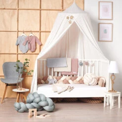 Baby Gym Knoten Rosa | Grau | Natur - 3er Set -Stilvolles Kinderspielzeug nordic coast company baby gym knoten rosa grau natur 3er set 3