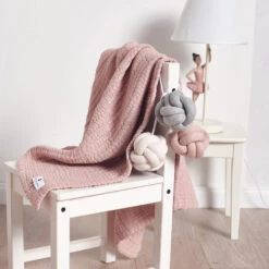 Baby Gym Knoten Rosa | Grau | Natur - 3er Set -Stilvolles Kinderspielzeug nordic coast company baby gym knoten rosa grau natur 3er set 4