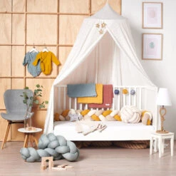 Baby Gym Spielzeug Knoten Blau | Grau | Curry - 3er Set -Stilvolles Kinderspielzeug nordic coast company baby gym spielzeug knoten blau grau curry 3er set 3