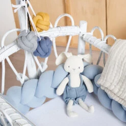 Baby Gym Spielzeug Knoten Blau | Grau | Curry - 3er Set -Stilvolles Kinderspielzeug nordic coast company baby gym spielzeug knoten blau grau curry 3er set 8