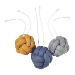 Baby Gym Spielzeug Knoten Blau | Grau | Curry - 3er Set -Stilvolles Kinderspielzeug nordic coast company baby gym spielzeug knoten blau grau curry 3er set 9