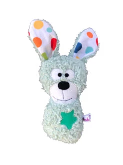 Rassel "Hase Heribert Herz" In Hellblau/Bunt
