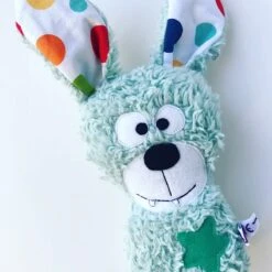 Rassel "Hase Heribert Herz" In Hellblau/Bunt 8 Rassel "Hase Heribert Herz" In Hellblau/Bunt -Stilvolles Kinderspielzeug trudchens welt rassel hase heribert herz in hellblau bunt 3