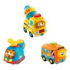 VTech Fahrzeuge 3er Set (Reisebus, Helikopter, Betonmischer) In Mehrfarbig